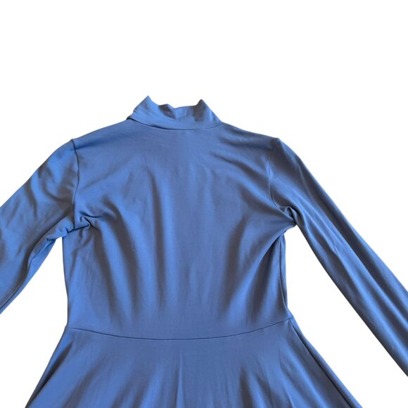 Susana Monaco Periwinkle Stretch Dress Mock Neck Long Sleeve Jersey Size Small - Picture 8 of 12